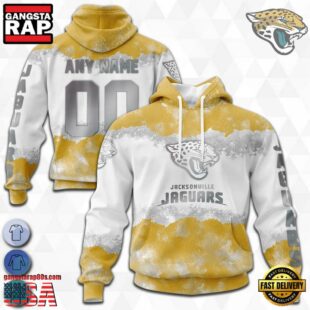 Custom Name And Number NFL Jacksonville Jaguars Color Christmas 3D Hoodie Shirt