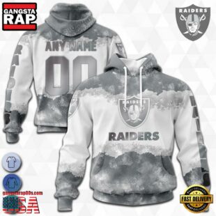 Custom Name And Number NFL Las Vegas Raiders Color Christmas 3D Hoodie Shirt