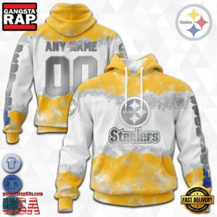 Custom Name And Number NFL Pittsburgh Steelers Color Christmas 3D Hoodie Shirt