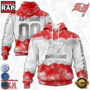 Custom Name And Number NFL Tampa Bay Buccaneers Color Christmas 3D Hoodie Shirt