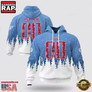 Custom Name And Number NFL Tennessee Titans Christmas Spirit All Over Print Hoodie Shirt