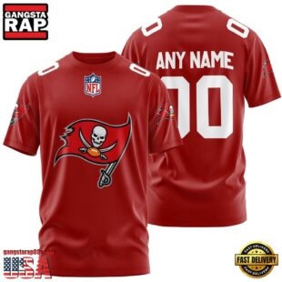 Custom Name And Number Tampa Bay Buccaneers NFL Team Sport 3D T-Shirt