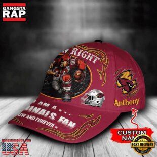 Custom Name Arizona Cardinals NFL Mascot Damn Right Football Team Baseball Cap