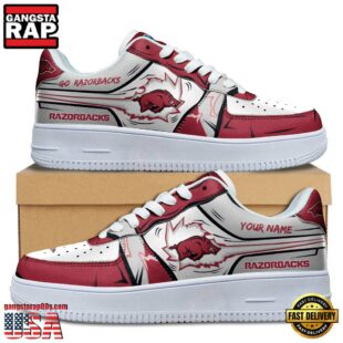 Custom Name Arkansas Razorbacks Air Force 1 Shoes