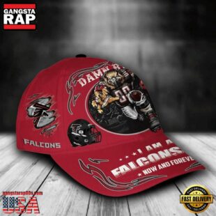 Custom Name Atlanta Falcons NFL Mascot Damn Right Football Team Baseball Cap