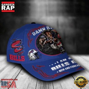 Custom Name Buffalo Bills NFL Mascot Damn Right Football Team Baseball Cap