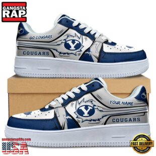 Custom Name BYU Cougars Air Force 1 Shoes