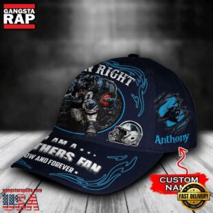 Custom Name Carolina Panthers NFL Mascot Damn Right Football Team Baseball Cap