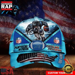 Custom Name Carolina Panthers NFL Super Bowl LIX Baseball Cap