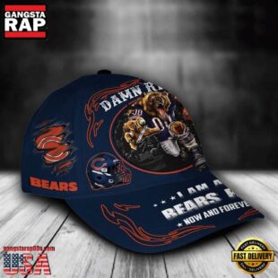 Custom Name Chicago Bears NFL Mascot Damn Right Football Team Baseball Cap