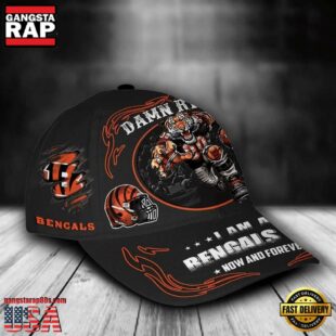 Custom Name Cincinnati Bengals NFL Mascot Damn Right Football Team Baseball Cap