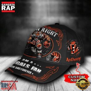 Custom Name Cincinnati Bengals NFL Mascot Damn Right Football Team Baseball Cap