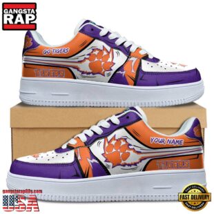 Custom Name Clemson Tigers Air Force 1 Shoes