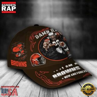 Custom Name Cleveland Browns NFL Mascot Damn Right Football Team Baseball Cap