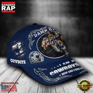 Custom Name Dallas Cowboys NFL Mascot Damn Right Football Team Baseball Cap