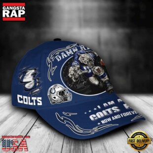 Custom Name Indianapolis Colts NFL Mascot Damn Right Football Team Baseball Cap