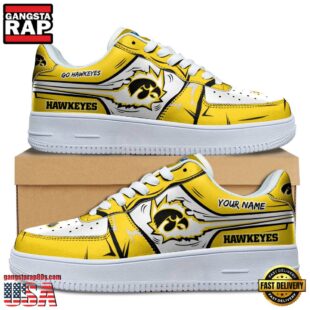 Custom Name Iowa Hawkeyes Air Force 1 Shoes