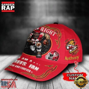 Custom Name Kansas City Chiefs NFL Mascot Damn Right Football Team Baseball Cap