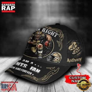 Custom Name New Orleans Saints NFL Mascot Damn Right Football Team Baseball Cap