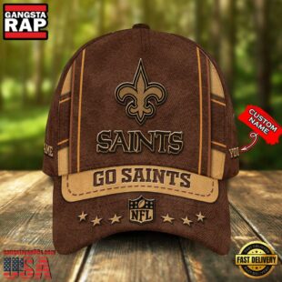 Custom Name New Orleans Saints Nfl Team Sport Baseball Cap