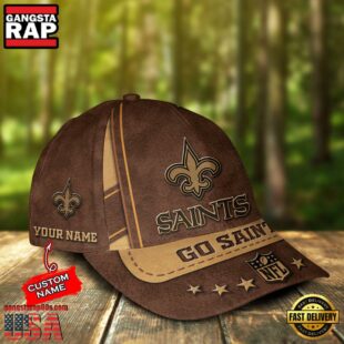 Custom Name New Orleans Saints Nfl Team Sport Baseball Cap