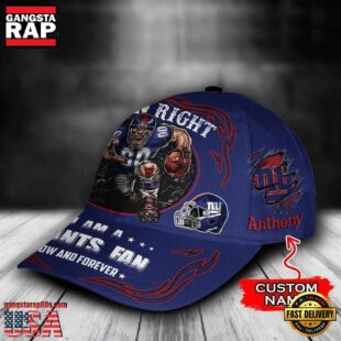 Custom Name New York Giants NFL Mascot Damn Right Football Team Baseball Cap