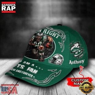 Custom Name New York Jets NFL Mascot Damn Right Football Team Baseball Cap