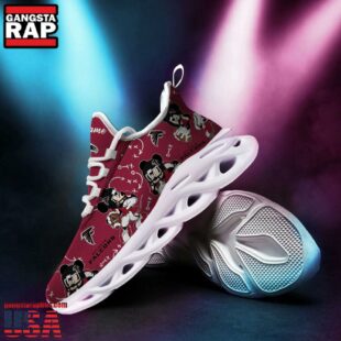 Custom Name NFL Atlanta Falcons Mickey Mouse Max Soul Shoes