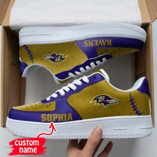 Custom Name NFL Baltimore Ravens Air Force 1