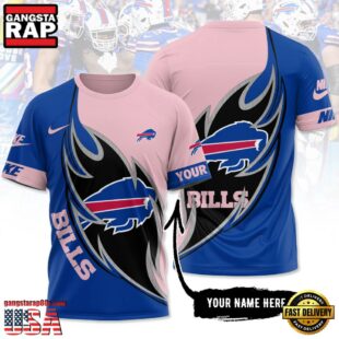 Custom Name NFL Buffalo Bills All Over Print T-Shirt For Fans