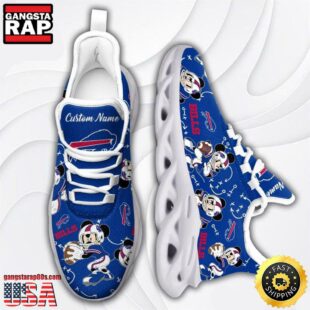 Custom Name NFL Buffalo Bills Mickey Mouse Max Soul Shoes