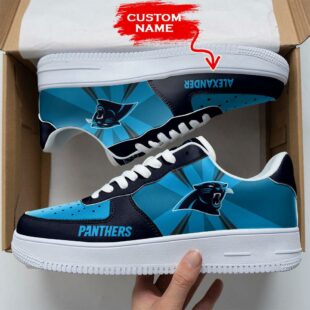 Custom Name NFL Carolina Panthers Custom Air Force 1 Shoes For Fans