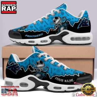 Custom Name NFL Carolina Panthers Jack Skellington Air Max Plus Shoes