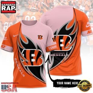 Custom Name NFL Cincinnati Bengals All Over Print T-Shirt For Fans