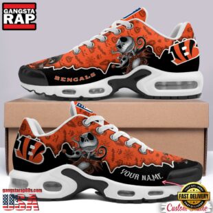 Custom Name NFL Cincinnati Bengals Jack Skellington Air Max Plus Shoes