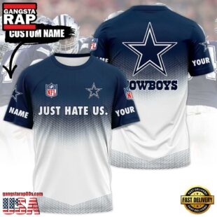 Custom Name NFL Dallas Cowboys Football Team All Over Print T-Shirt For Fans