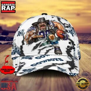 Custom Name NFL Dallas Cowboys Mascot Football Baseball Cap