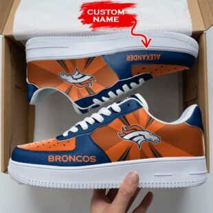 Custom Name NFL Denver Broncos Custom Air Force 1 Shoes For Fans