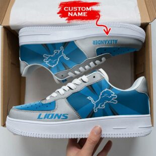 Custom Name NFL Detroit Lions Custom Air Force 1 Shoes For Fans