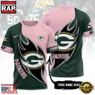 Custom Name NFL Green Bay Packers All Over Print T-Shirt For Fans