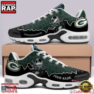 Custom Name NFL Green Bay Packers Jack Skellington Air Max Plus Shoes