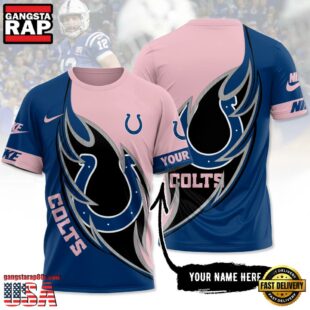 Custom Name NFL Indianapolis Colts All Over Print T-Shirt For Fans