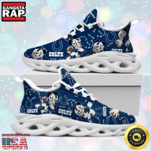 Custom Name NFL Indianapolis Colts Mickey Mouse Max Soul Shoes