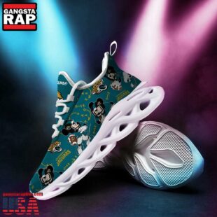 Custom Name NFL Jacksonville Jaguars Mickey Mouse Max Soul Shoes