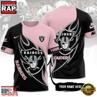 Custom Name NFL Las Vegas Raiders All Over Print T-Shirt For Fans