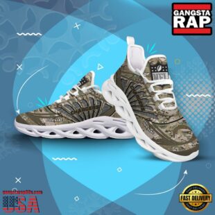 Custom Name NFL Los Angeles Chargers Camo Veteran Day Max Soul Shoes