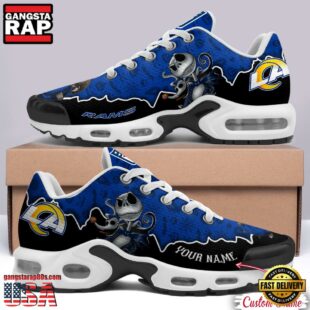 Custom Name NFL Los Angeles Rams Jack Skellington Air Max Plus Shoes