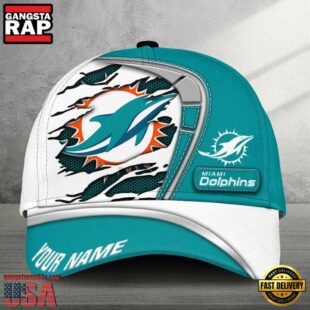 Custom Name NFL Miami Dolphins Baseball Classic Cap