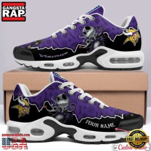 Custom Name NFL Minnesota Vikings Jack Skellington Air Max Plus Shoes