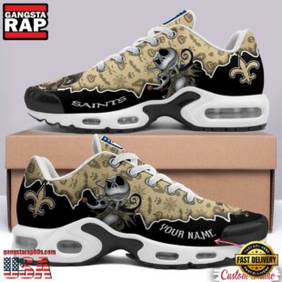 Custom Name NFL New Orleans Saints Jack Skellington Air Max Plus Shoes